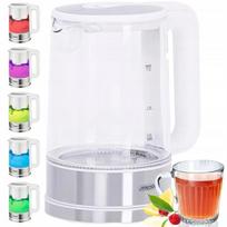 Elektrinis stiklinis virdulys MS-1301 su temperatūros reguliavimu, belaidis, 1,5 l, baltas