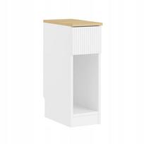 SoBuy FBT111-W balta naktinė spintelė su stalčiumi ir lentyna, 20 × 35 × 60 cm