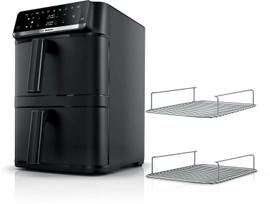 Karšto oro gruzdintuvė Bosch Serija 6, Double Stack Drawer, MAFD661B4, 12 l, juoda