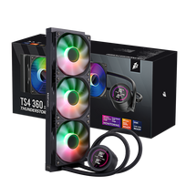 1STPLAYER TS4 360, 360 mm AIO procesoriaus aušintuvas, ARGB, LED ekranas, juodas