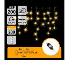 Aigostar - LED Lauko kalėdinė girlianda 200xLED 8x0,6m IP44 šiltai balta