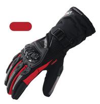 Motociklų pirštinės, atsparios vėjui, vandeniui atsparios Guantes Moto Vyriškos motociklininkų pirštinės, jutiklinis ekranas Moto motokroso pirštinės žieminės XL raudona
