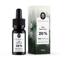 Hemnia pilno spektro CBD kanapių aliejus 20 %, 2000 mg CBD, 10 ml