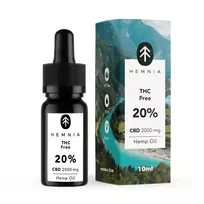 Hemnia CBD aliejus be THC 20 %, 2000 mg CBD, 10 ml