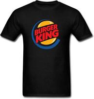 Vyriški maisto Burger King logotipas marškinėliai spalvoti trumpomis rankovėmis juodi L juoda