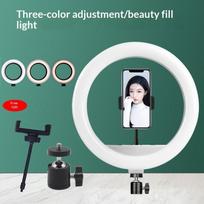 1 rinkinys pritemdoma LED lempa fotografijos žiedinė lemputė 26 cm LED asmenukių žiedinė lemputė telefonui vaizdo įrašams tiesioginėms transliacijoms užpildymo lempa studijinė žiedinė lemputė 1 set blue