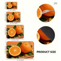 1Pcs Rubber Drying Mat With Orange For Coffee Shop Restaurant Kitchen Carpet Tableware Durable Diatom Mud Table Mat Pet Mat 30*40cm black