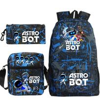 Astro Bot Print Fashion Children'S Backpack Large Capacity Primary And Secondary School Students Leisure Bag Set No specifications black