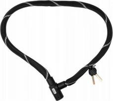 Gerda Contra Line 1200/6v dviračio grandininis užraktas, 120cm, juodas