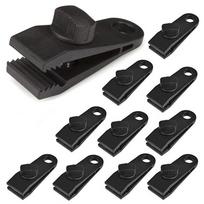 10Pcs Outdoor Canopy Awning Accessories Camping Tent Clips Crocodile Windproof Tarp Clamps Rotate Jaw Grip Tarpaulin Fixing Snap 10PCS black