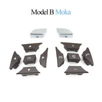 Automobilio vairo mygtuko meniu valdymo jungiklio dangtelis BENZ C E GLK A klasės W204 X204 W212 W218 W156 W246 2185400162 1725400262 Model B Moka white