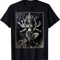 Men's Kali Goddess T-Shirt Hindu Iconography with Kali's Deity Design Black Indian Art PrinT shirt Polyester Quick-dry 120 black