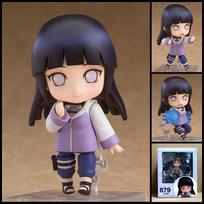 Naruto Shippuden Chibi Figure #879 - Hinata Hyuga Action Figure, Swappable Faces Movable Joints Collectible black