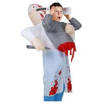Halloween Inflatable Costume Suit Adults Kids Scary Party Cosplay Outfit Ghost Hug Theme Adult Recommended Height: 150-190cm gray