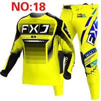 NAUJAS 2025 FXJ geltonas enduro motocross aprangos komplektas mx džersis kelnės žalia motociklo apranga mtb carracing kostiumas Off Road įranga XXL - 38