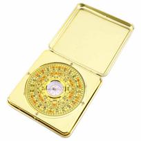 Feng Shui Luo Pan Iron Precise with Flipping Cover Feng Shui Compass for Learning Residential Feng Shui S beige