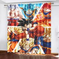 Dragon Ball Anime Užuolaidos Svetainei Miegamajam Blackout Užuolaidos 1 vnt Namų Dekoras Perforuotos Apsaugančios nuo Dulkių 100x140cm&Grommet Top