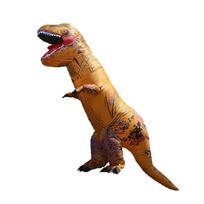 Juokingas vaikiškas dinozauro kostiumas - Tironzauras Reksas Helovino pasirodymų rekvizitas Child 125-155cm brown