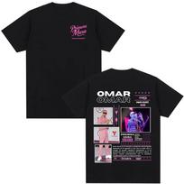 Hot Omar Courtz Primera Musa Tour Album Poster Graphic Print T-Shirt Men Women Streetwear Hip Hop Fashion Casual Cotton Short Sleeve Summer New Tee XXXL violetinė
