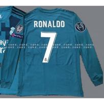 Vintažiniai marškinėliai, futbolo aprangos, AC Ronaldo, Ronaldinho, Zidane, ilgomis rankovėmis sportiniai drabužiai, nacionalinių komandų uniformos S gray
