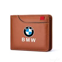 Daug skyrelių verslo piniginė Vairuotojo pažymėjimas Trumpa piniginė Automobilio piniginė Didelės talpos For BMW M 1 2 3 4 5 7 Series X1 X3 X4 Raktų pakabukas jvcr01 brown