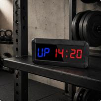 Multifunction LED Timer Multiple Timing Modes Interval Adjustable Brightness Workout Gear Blue Red black