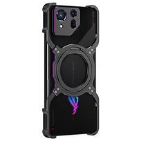 ASUS ROG Phone 8 5G / 8 Pro 5G Kickstand Bumper Case with Camera Lens Cover for MagSafe Black / Purple
