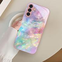 Dreamy Rainbow Ripple Light Spot Pattern Phone Case for Samsung Galaxy S26 S25 S24 S23 Ultra  S22 Ultra S20 Ultra 56 A72 A73 5G S23 white