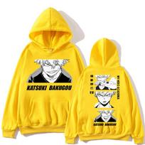 Japan Anime My Hero Academia Bakugo Katsuki Hoodie Men Women Fashion Harajuku Manga Sweatshirt Oversized Tracksuit 2XL yellow