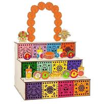 Handcrafted Wooden Shadow Box Shadow Box Design Wooden Altar Set  Home Altar Display B orange