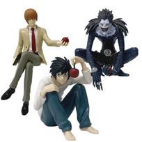 8-16Cm Anime Death Note L Lawliet/Ryuk/Light Yagami/Sitting Position Noodle Stopper Figure Model Collectible For Christmas Gift gray