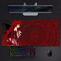 Gražus Karštas Anime Hhigh School D X D Rias Gremory Pelės Padėkliukas Pelės Padėkliukas Didelis Žaidimų Užrakintas Kraštas Storas PC Stalo Desk Kilimėlis 800x300x2mm black