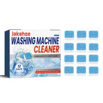 Jakehoe washing machine cleaning effervescent tablets decontamination and descaling fresh fragrance roller wave wheel universal 12pcs blue