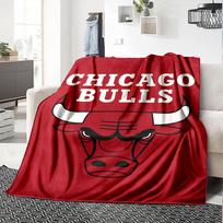 1pc Chicago Bulls Blanket, Gift, for Men and Women, Soft Blanket, Good for Sofa Bed Couch Travel, Lightweight Flannel Blanket 130cmx150cm