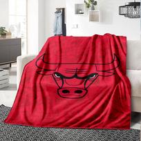 1pc Chicago Bulls Blanket, Gift, for Men and Women, Soft Blanket, Good for Sofa Bed Couch Travel, Lightweight Flannel Blanket 100cmx150cm red