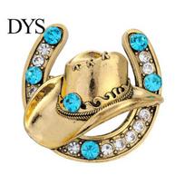 Cowboy Hat Brooch Horseshoe Pin, Men Women Lapel Pin Coats Decorative Pins with Rhinestones, Western Costume Accessories auksinė