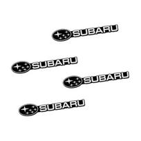 4Pcs Aluminum Alloy Car Speaker Emblem Sticker Audio Badge For Subaru WRX XV WRC BRZ FORESTER IMPREZA LEGACY OUTBACK STI TRIBECA black