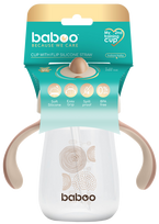 BABOO au naturale (260 ml) 9+ mėn, kakavos spalvos,  mokymosi puodelis, 1 vnt.