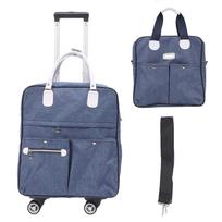 2 in 1 Expandable Carry On Luggage Set Polyester Fabric Weekender Travel Luggage Carry On Suitcase gray