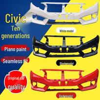 Suderinamas su 2016-2018 m. Honda Civic priekiniais ir galiniais buferiais. Unpainted - Front Bumper white