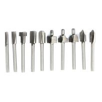 10Pcs Titanium HSS Router Bits Wood Milling Cutter 1/8  Shank 3mm Carpentry Trimming Carving Drill Bits for Dremel Rotary Tool