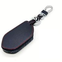 Leather Car Key Cover For Kia EV3 EV9 2024 K5 K8 Carnival Sorento Hybrid Smart Remote Fobs Shell Case Protector Auto Accessories juoda