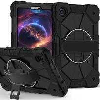 Kids Proof Case for Lenovo Tab One K9 8.7 Inch TB305ZU TB305FU 2025 360 Rotatable Stand Handle Grip Shoulder Strap Tab K9 TB305FU 2025 black