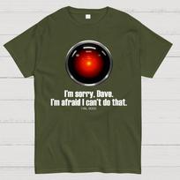 HAL 9000-2001 Kosminė odisėja Unisex 100% medvilnės vasariniai laisvi kasdieniai vėsūs marškinėliai S armijos žalia spalva