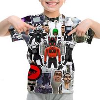 Skibidi Toilet T-shirt Kids Summer O-neck Short Sleeve Tee T Shirt Boys Girls Cartoon Casual Tshirt Camiseta Children's Clothing 150 gray