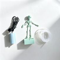 With Air Pump Driven Dancing Skeleton Aquarium Bubbler 3D Printed Dancing Underwater Fish Tank Dance Skull Bubbler Realistic juoda