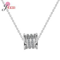 Essential Pendant Necklace Authentic 925 Sterling Silver Multiple Model Necklaces For Women Birthday Jewelry Gift Bijoux 7 white