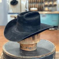 100% Wool Western Cowboy Hat With Distressed Finish Adjustable Bend Brim Fashionable Fall Outdoor Wear L 58-60 cm black
