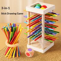 Pull Out Stick Game Toys Colorful Wooden Stick Board Games Parent-Child Interactive Puzzle Toys A1 blue
