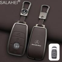 Odinis automobilio rakto dėklas Dangtelis Raktų pakabukas Mercedes Benz W205 W213 X253 W222 W206 W223 X254 EQE EQS A C E S GLC EQ Serijai 2015-2026 gray